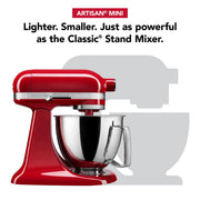 Artisan Mini by KitchenAid – 3.5 quart, Stainless Steel, Empire Red, Pack of 4, Model KSM3316XER