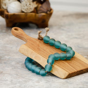 Handmade Coastal Bliss Bead Garland by Generic – 24 inches, Glass, Turquoise, Model 21203A