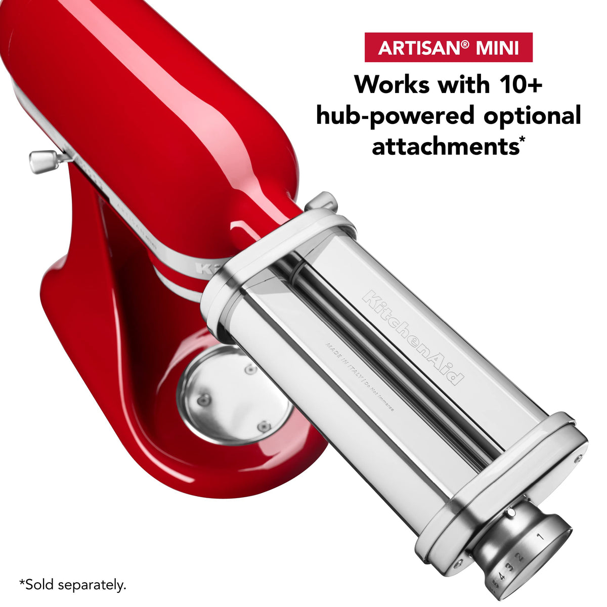 Artisan Mini by KitchenAid – 3.5 quart, Stainless Steel, Empire Red, Pack of 4, Model KSM3316XER