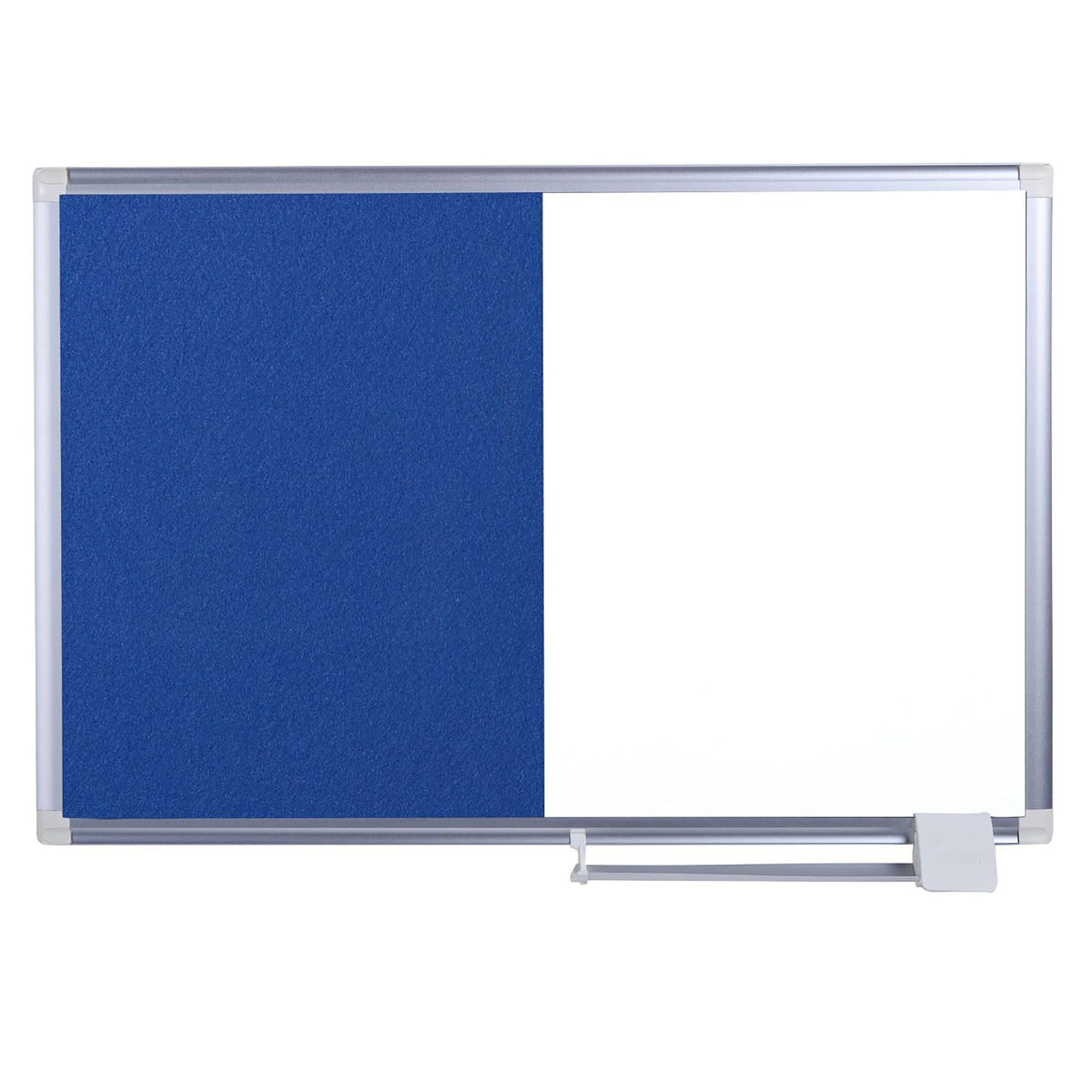 Combination Board by MasterVision – 72"W x 48"H, Dry Erase Board/Felt, White/Blue, Model XA2722830