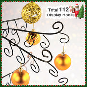 Elyken Ornament Display Stand Tree, Metal Freestanding Rack, 3 FT Black
