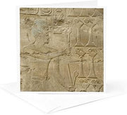 Egypt, Luxor, Luxor Temple, Hieroglyphics-AF14 CMI0389 - Cindy Miller Hopkins 1 Greeting Card with envelope