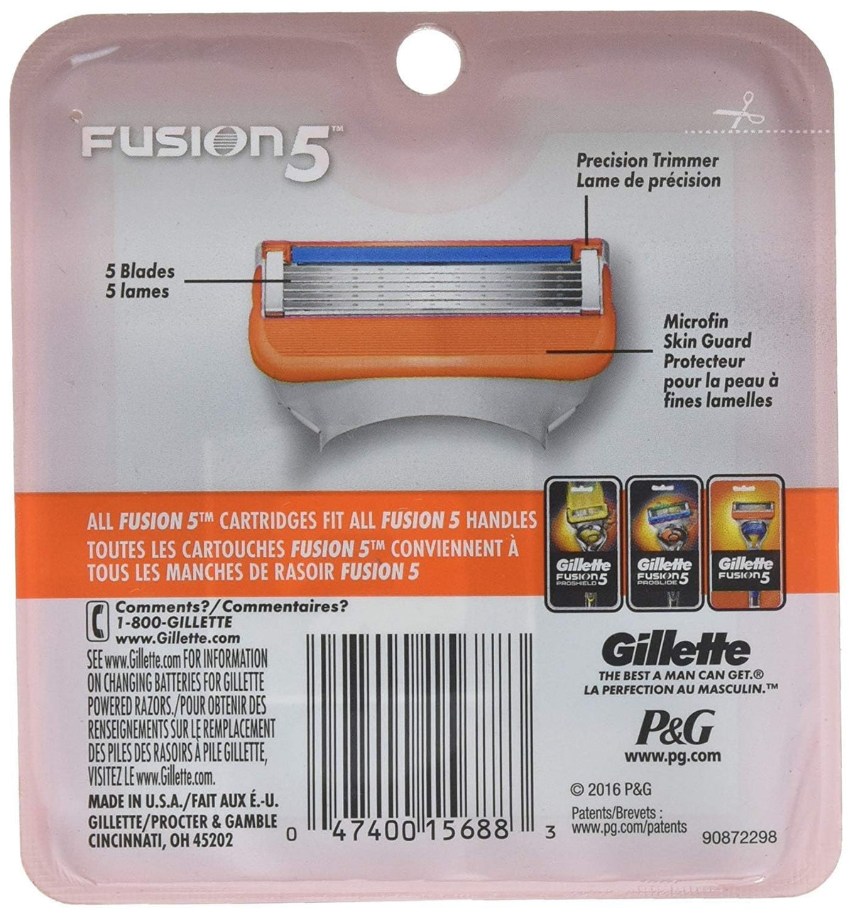 Fusion 5 Power Cartridges 8 ea by Gillette – 8 Count (Pack of 1), Model 261416