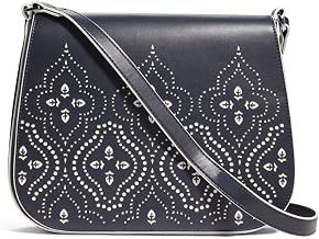 Vera Bradley Womens Laser-Cut Saddle Crossbody Morocco Navy One Size