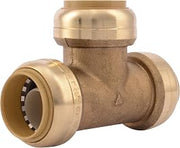 SharkBite 1 Inch Tee, Push to Connect Brass Plumbing Fitting, PEX Pipe, Copper, CPVC, PE-RT, HDPE, U374LFA