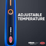 Gillette Bugatti Heated Razor Kit / 1 Count (Pack of 1) / Blue Cartridge Razors