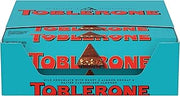 Toblerone Milk Chocolate Bar with Salted Caramelized Almonds, 20 Bars | Honey and Almond Nougat, Bulk Chocolate