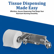 carlisle San Jamar - Locking Toilet Tissue Dispenser – 2 Roll Capacity, Metal, Chrome, Model R260XC