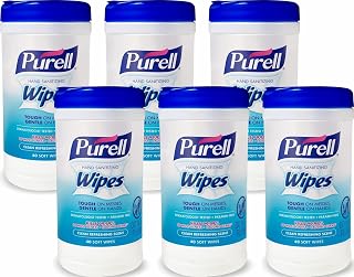 Purell Hand Sanitizing Wipes Canister, Clean Scent, 6pk x 40ct, 9120-06-CMR