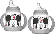 NUK Disney Learner Cup with Silicone Spout, Mickey Mouse, 5-Ounce, 2 Count (Disney Mickey)