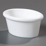 Carlisle FoodService Products 2oz Melamine Oval Ramekins Condiment Cups, Durable, Stackable Dipping Sauce Cups for Cafes, Restaurants & Home Kitchens, White (Pack of 6)