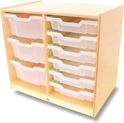 Clear Tray Double Column Storage Cabinet
