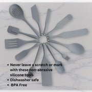 Tablecraft Gray Spatula Spurtle / 13 Inches / Gray Spatulas