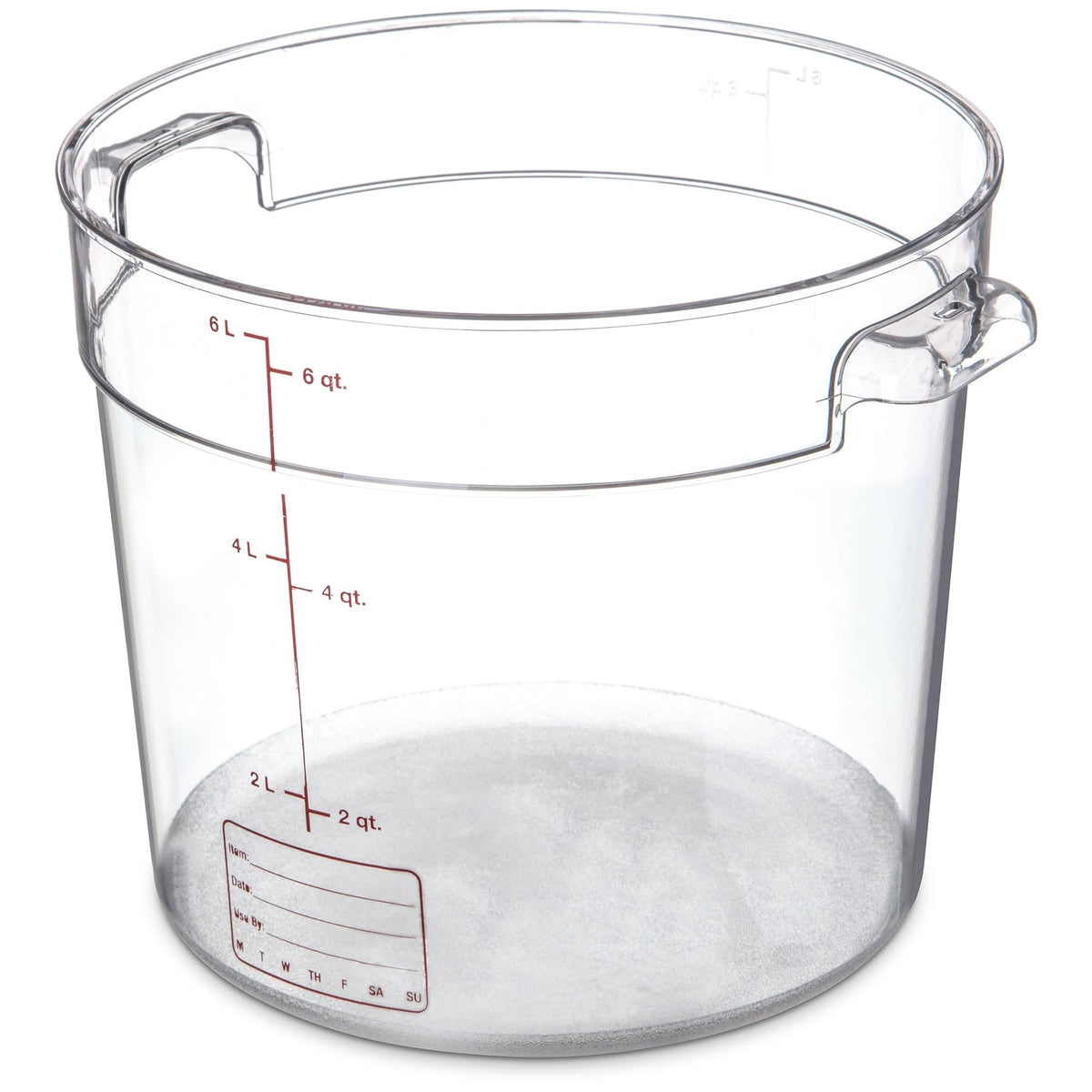 1076507 StorPlus 6 Qt. Clear Food Storage Container by Carlisle – 6.0 quarts, Polycarbonate (PC), Clear