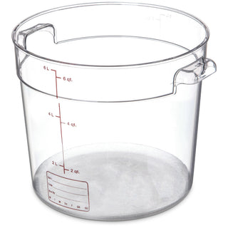 1076507 StorPlus 6 Qt. Clear Food Storage Container by Carlisle – 6.0 quarts, Polycarbonate (PC), Clear