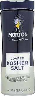 Morton Coarse Kosher Salt, Non-GMO, 16 Ounce (Pack of 12)
