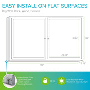 Ghent 36" x 60" / Black / Modern Bulletin Boards