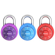 Master Lock Red, Purple. Blue / 3 Pack / 3 Pack; Assorted Combination Padlocks