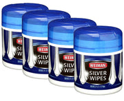 20CT Silver Wipes (Pack of 4) by Weiman – 20 Count (Pack of 4), Silver, Pack of 4