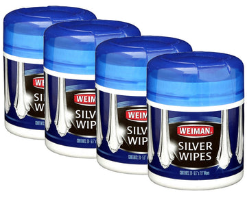 20CT Silver Wipes (Pack of 4) by Weiman – 20 Count (Pack of 4), Silver, Pack of 4