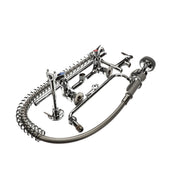 Pre-Rinse Unit with Ceramas and Wall Bracket by T&S Brass – Polished chrome plated brass, Polished Chrome, Model B-0133-12-CR-B