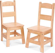 Melissa & Doug Wooden Chairs, Set of 2 - Blonde Furniture for Playroom