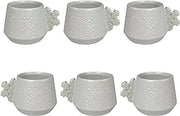 10 Strawberry Street Snowflake Handle Espresso Cups, Set of 6