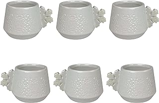 10 Strawberry Street Snowflake Handle Espresso Cups, Set of 6