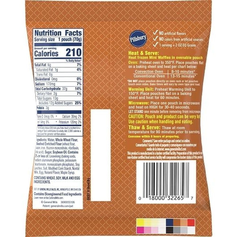 Maple Madness Mini Waffles by Pillsbury – 2.47 Ounce (Pack of 72), Pack of 72