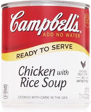 Campbell's Classic Ready to Serve Chicken with Rice Soup, 7.25 Oz, 24 Count