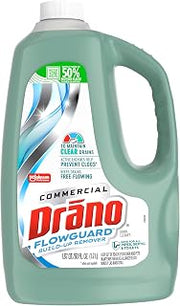 Drano Max FlowGuard Build-Up Remover, Probiotic Enzyme Drain Cleaner, 60 oz | Probiotic enzyme formula helps prevent clogs and remove odors and buildup; safe for pipes, septic systems, sinks and toilets