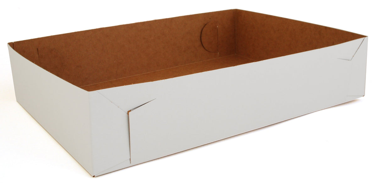 SOUTHERN CHAMPION TRAY White / 14" x 10" x 3" / White Non-Window Bakery Take Out Containers