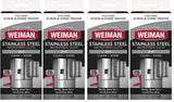 Microfiber Cloth for Stainless Steel by Weiman – 13.8 x 13.8 inches (Pack of 4), Microfiber, Grey, Pack of 4, Model 504DPK2