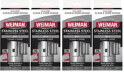 Microfiber Cloth for Stainless Steel by Weiman – 13.8 x 13.8 inches (Pack of 4), Microfiber, Grey, Pack of 4, Model 504DPK2