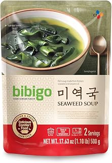 bibigo Korean Seaweed Soup, Miyeok-Guk, Ready-to-Eat, 17-ounce (1-Pack)