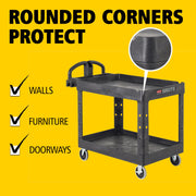 Rubbermaid Commercial Products Black / Medium / 2-Shelf Hand Tools