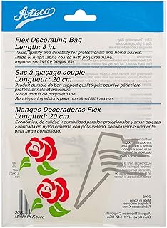 Ateco Flex Decorating Bag, Coated Nylon, 8-Inch, Reusable Baking Supply, White