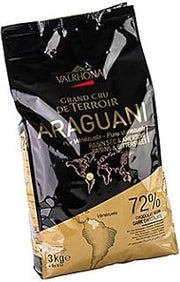 VALRHONA Dark Chocolate Pistoles - 72%, Araguani - 1 bag - 6.6 lb
