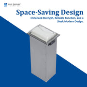 In-Counter Napkin Dispensers by San Jamar – Stainless Steel, Clear, Model H2001CLSS