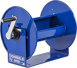 COXREELS 112-3-100 Hand Crank Hose Reel - Heavy-Duty Steel Frame for Stability - Adjustable Tension Brake for Controlled Operation- Fits 3/8 x 100 ft Hose - 12 x 18.25 x 13 inches