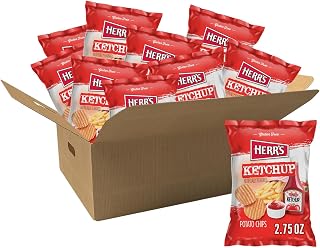 HERR'S Ketchup Potato Chips, 2.75 Oz pack of 9