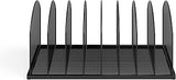 Safco Products Onyx Desktop File Organizer 8 Upright Sections Home, Office or Classroom Desktop Organization,Black,3212BLKD