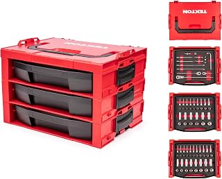 TEKTON 3/8 Inch Drive 6-Point Socket Ratchet Set, 83-Piece | SKT16300