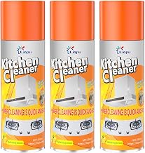Liapu 3PCS All Purpose Cleaner, Heavy Duty Degreaser Cleaner Spray, Lemongrass Scent Oven Cleaner Clean Up Kitchen Oil Stains Cleaning Tools For Stove Top & Induction Cooktop and Grill