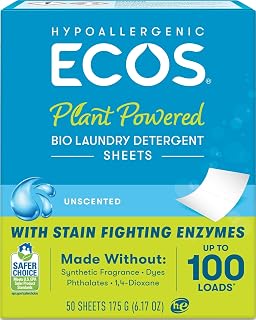 ECOS Laundry Detergent Liquidless Free Clear 50 Count, 6.17 Ounce