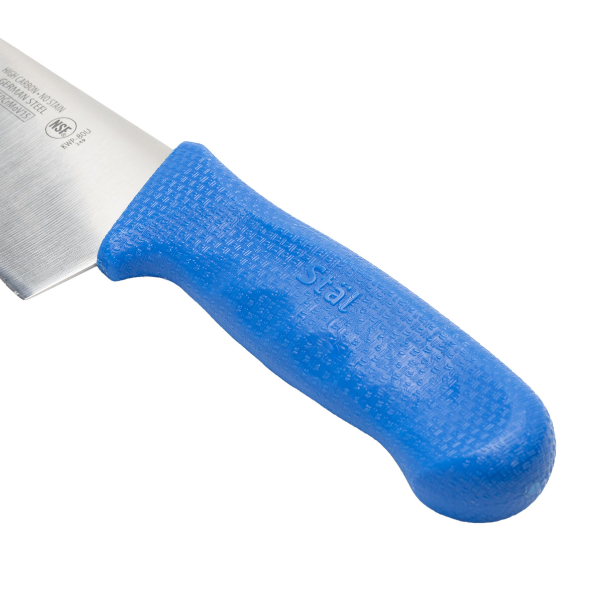 8" Blue Chef's Commercial-Grade Knife by Winco – 8", Stainless Steel, Blue, Model KWP-80U