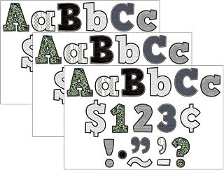 Teacher Created Resources Modern Farmhouse Bold Block 4" Letters Combo Pack, 230 Pieces Per Pack, 3 Packs