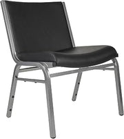 Flash Furniture Hercules Big & Tall Vinyl Stack Chair, Black | Vinyl Upholstery, Durable Construction, Commercial Use, 1000 LBS. Weight Capacity