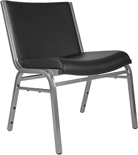 Flash Furniture Hercules Big & Tall Vinyl Stack Chair, Black | Vinyl Upholstery, Durable Construction, Commercial Use, 1000 LBS. Weight Capacity
