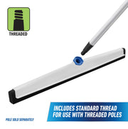 AquaFlex 22" Floor Squeegee with Splash Guard by UNGER – 22", Natural Foam, Ruc, No Handle, Model 961350